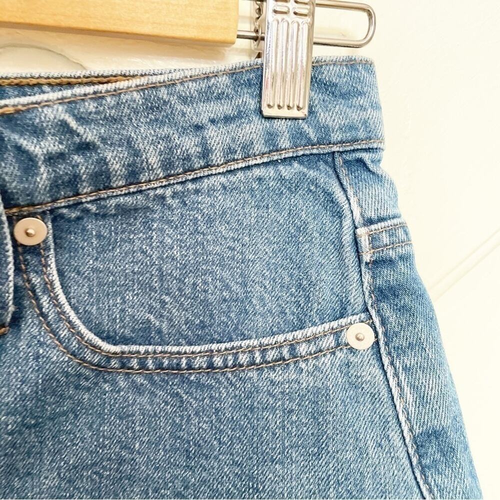 Madewell Blue Rigid Denim A-Line Mini Skirt: Pieced Edition Size 26 - Picture 5 of 9